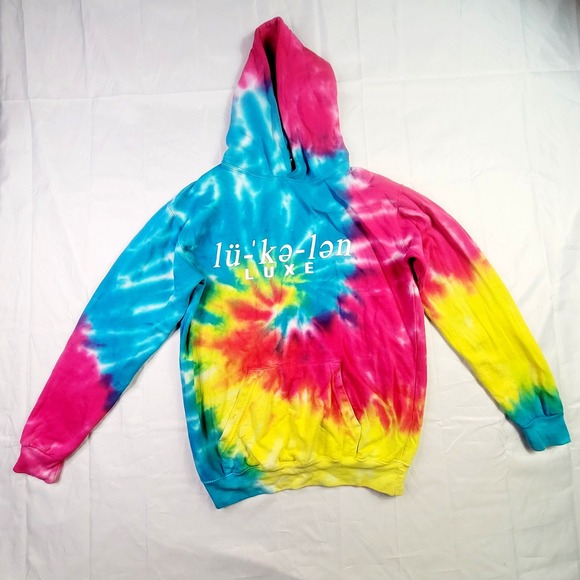 Lu-ke-len Luxe Other - Lu-ke-len Luxe Kids Tie Dye Pullover Hoodie Large 14-16 Multi-Color K76